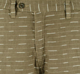 Men's Plaid De Leon Reversible 10-Inch Linen Shorts-SK-30